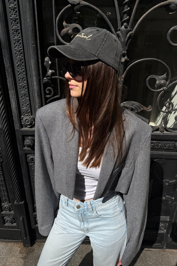 Marynarka Wełniana Courtney Cropped Grey
